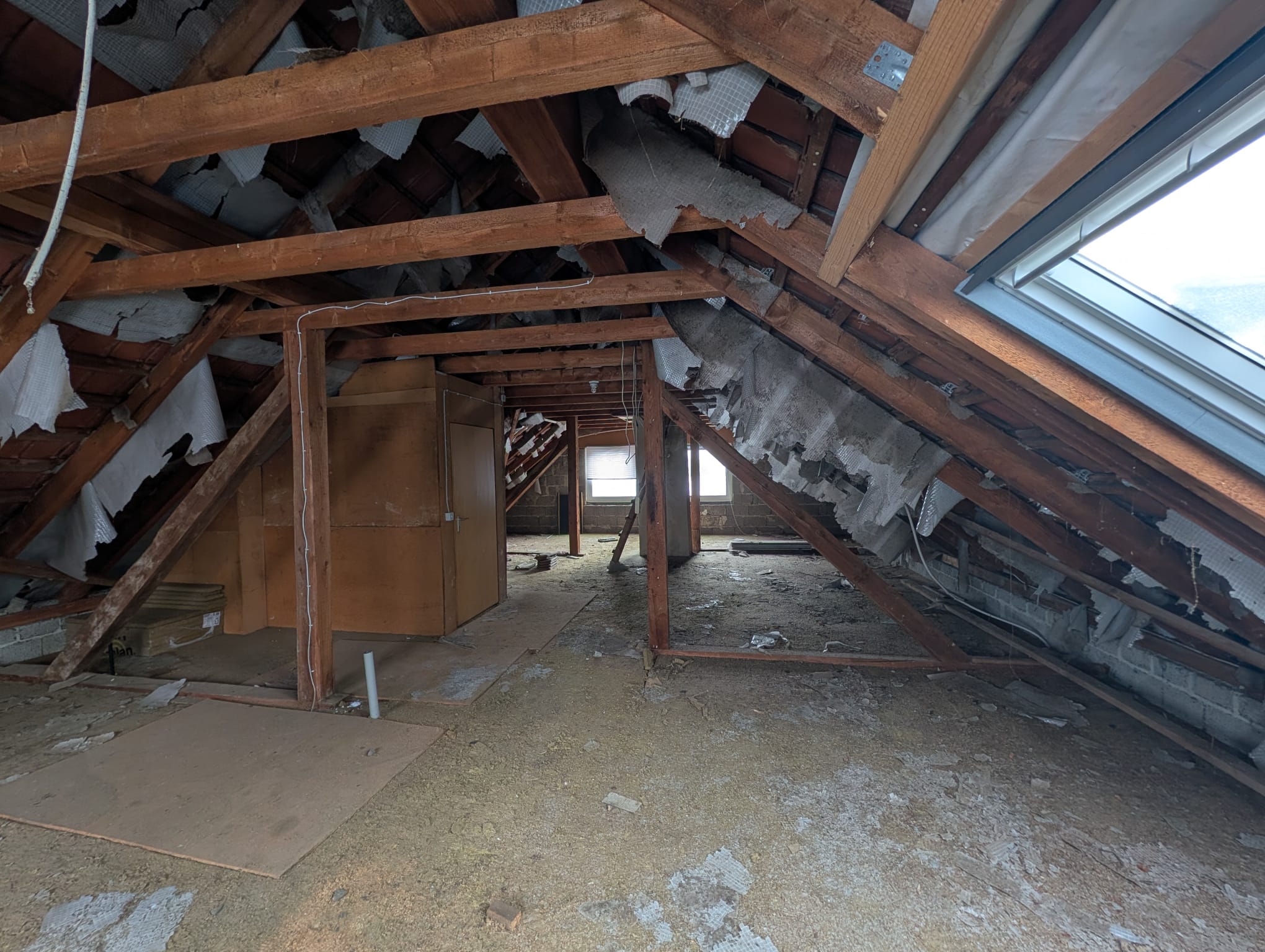 Dachgeschossausbau in Hille vor dem Ausbau