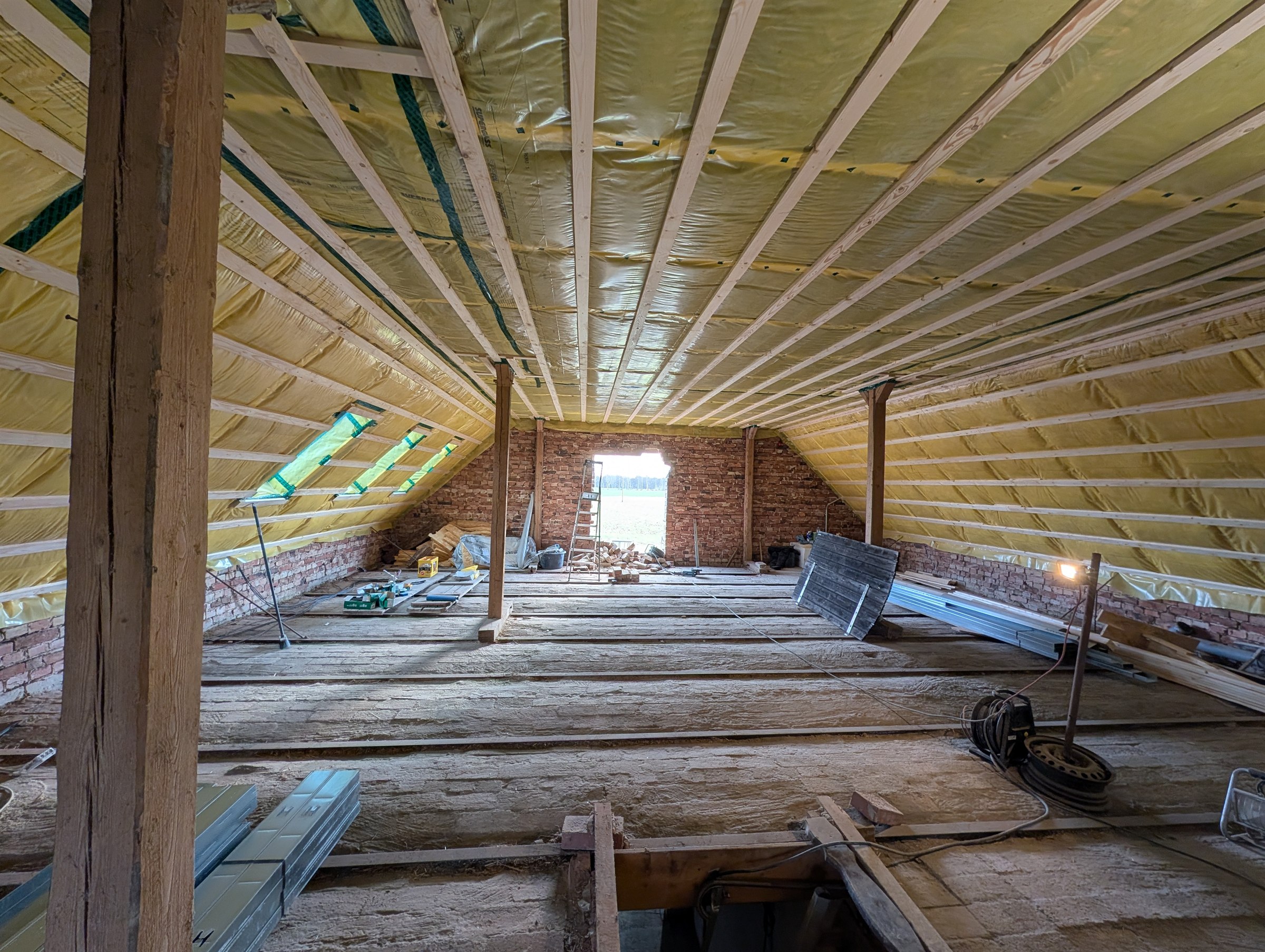 Dachgeschossausbau Rahden – Baustelle, Projekt Matthias Wortmann